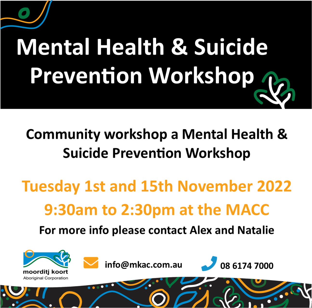 News Story - Mental Health and Suicide Prevention Workshop » Moorditj ...